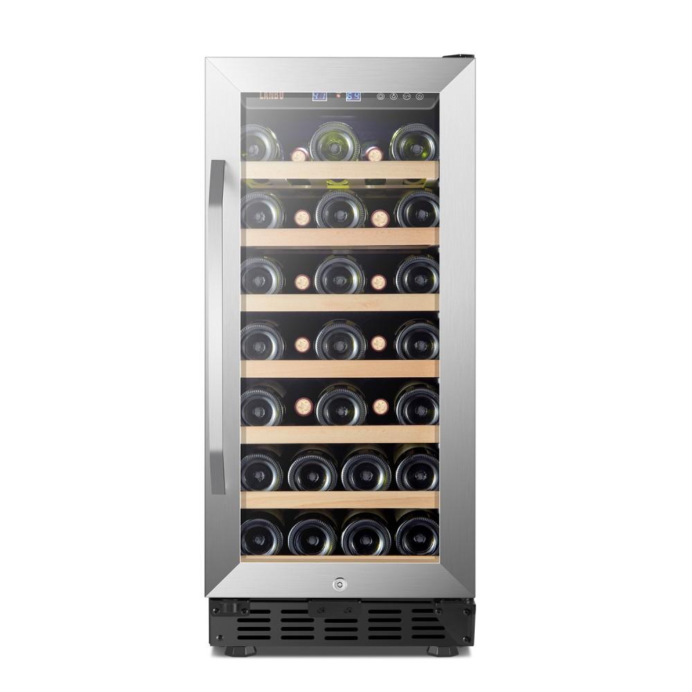 Lanbo LW33S 15 Inch (Built In or Freestanding) Compressor Wine Cooler - 33 Bottle Capacity