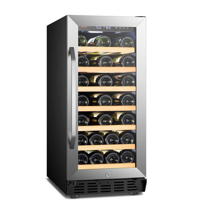 Lanbo LW33S 15 Inch (Built In or Freestanding) Compressor Wine Cooler - 33 Bottle Capacity