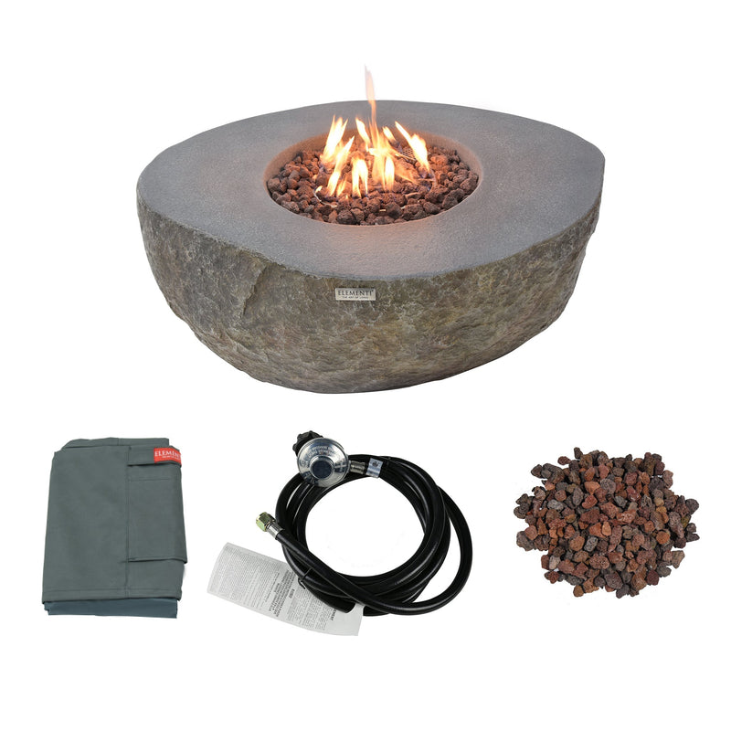 Elementi Grey Concrete Boulder Fire Table (OFG110)