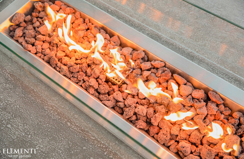 Elementi  Hampton Fire Table Rectangle Concrete Fire Pit (OFG139)
