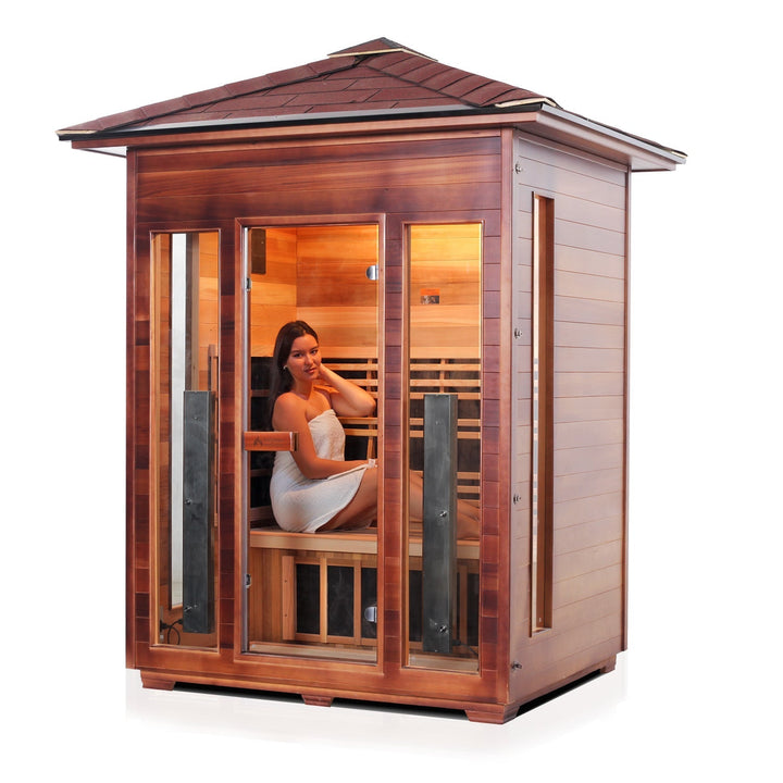 Enlighten Rustic 3 Person Infrared Sauna 17377