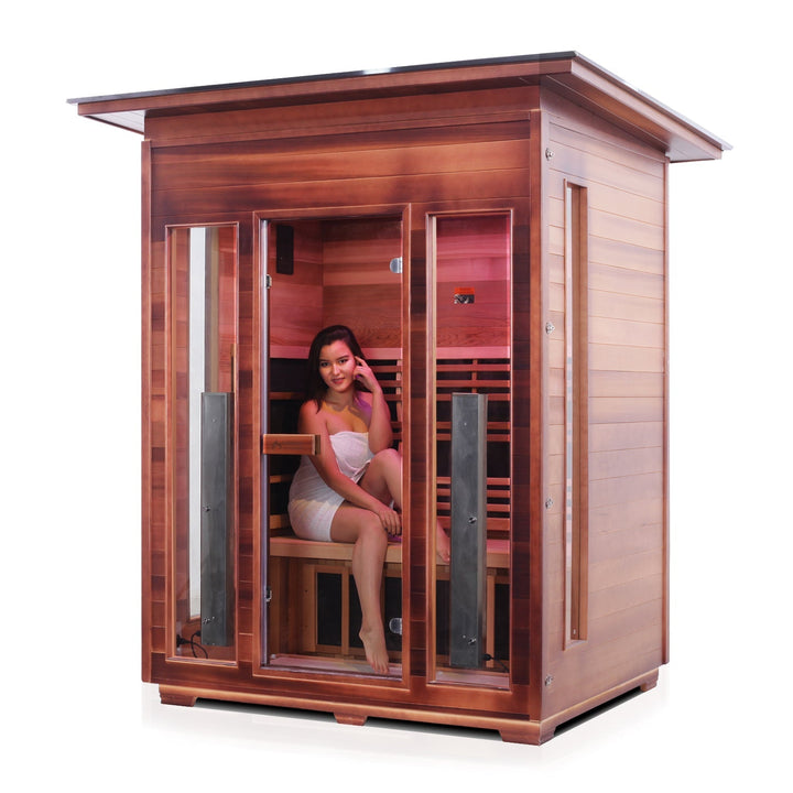 Enlighten Rustic 3 Person Infrared Sauna 17377