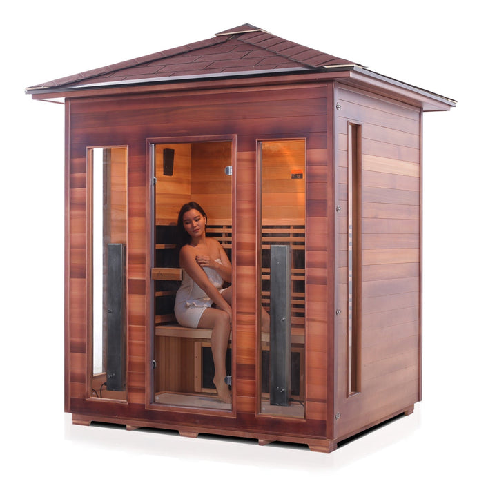 Enlighten Rustic 4 Person Infrared Sauna 17378