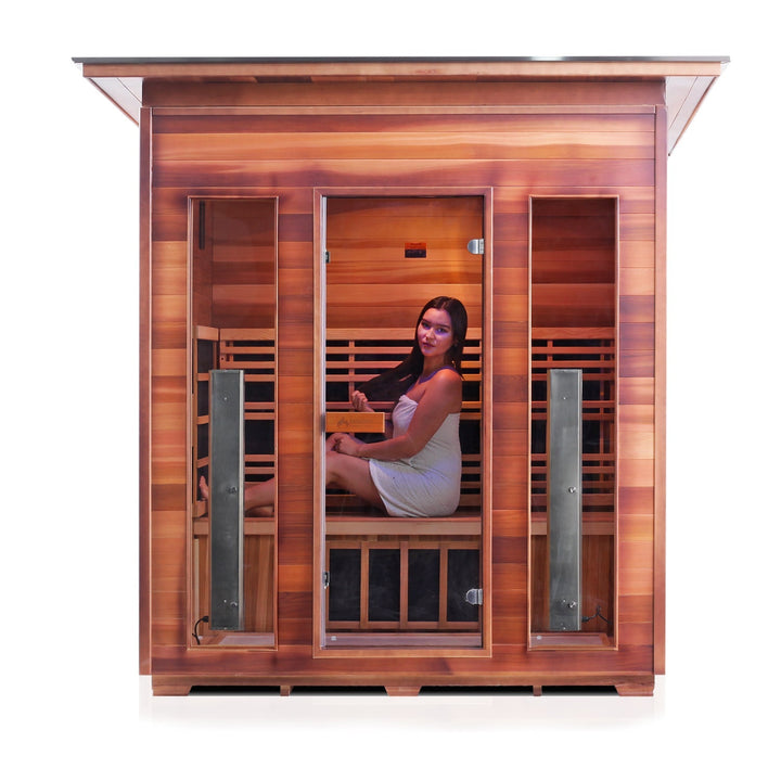 Enlighten Rustic 4 Person Infrared Sauna 17378