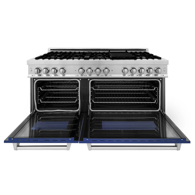 ZLINE 60" 7.4 cu. ft. Dual Fuel Range with Gas Stove and Electric Oven in Stainless Steel (RA-60)