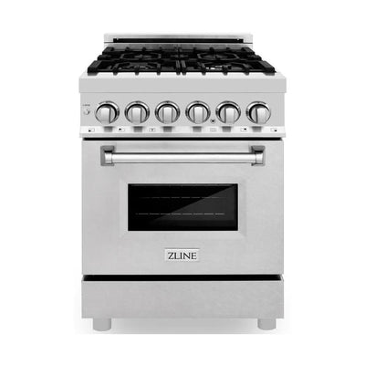 ZLINE 24" 2.8 cu. ft. Dual Fuel Range with Gas Stove and Electric Oven in Stainless Steel (RA-24)