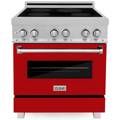 ZLINE 30" 4.0 cu. ft. Induction Range in DuraSnow® with a 4 Element Stove and Electric Oven (RAINDS-30)