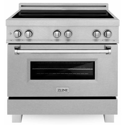 ZLINE 36" 4.6 cu. ft. Induction Range in DuraSnow® with a 4 Element Stove and Electric Oven (RAINDS-36)