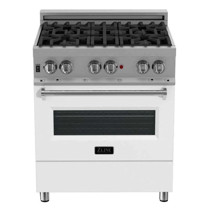 ZLINE 30" 4.0 cu. ft. Dual Fuel Range with Gas Stove and Electric Oven in DuraSnow® Stainless Steel (RAS-30)