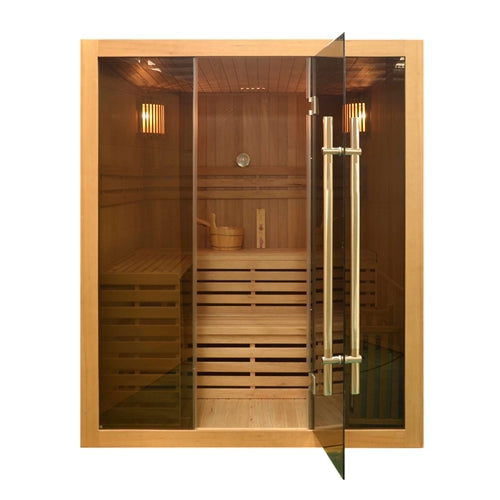 ALEKO Canadian Hemlock Indoor Wet Dry Sauna - 3-6 kW ETL Certified Heater - 3-6 Person SEA3DON-AP / SEA4VAH-AP / SEA5JIU-AP