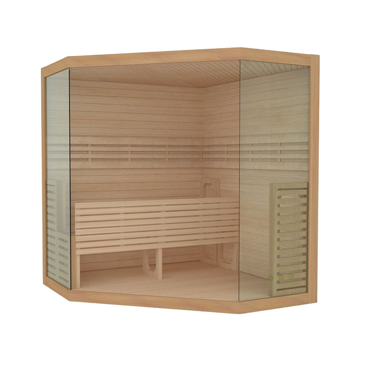 ALEKO Canadian Hemlock Indoor Wet Dry Sauna - 3-6 kW ETL Certified Heater - 3-6 Person SEA3DON-AP / SEA4VAH-AP / SEA5JIU-AP