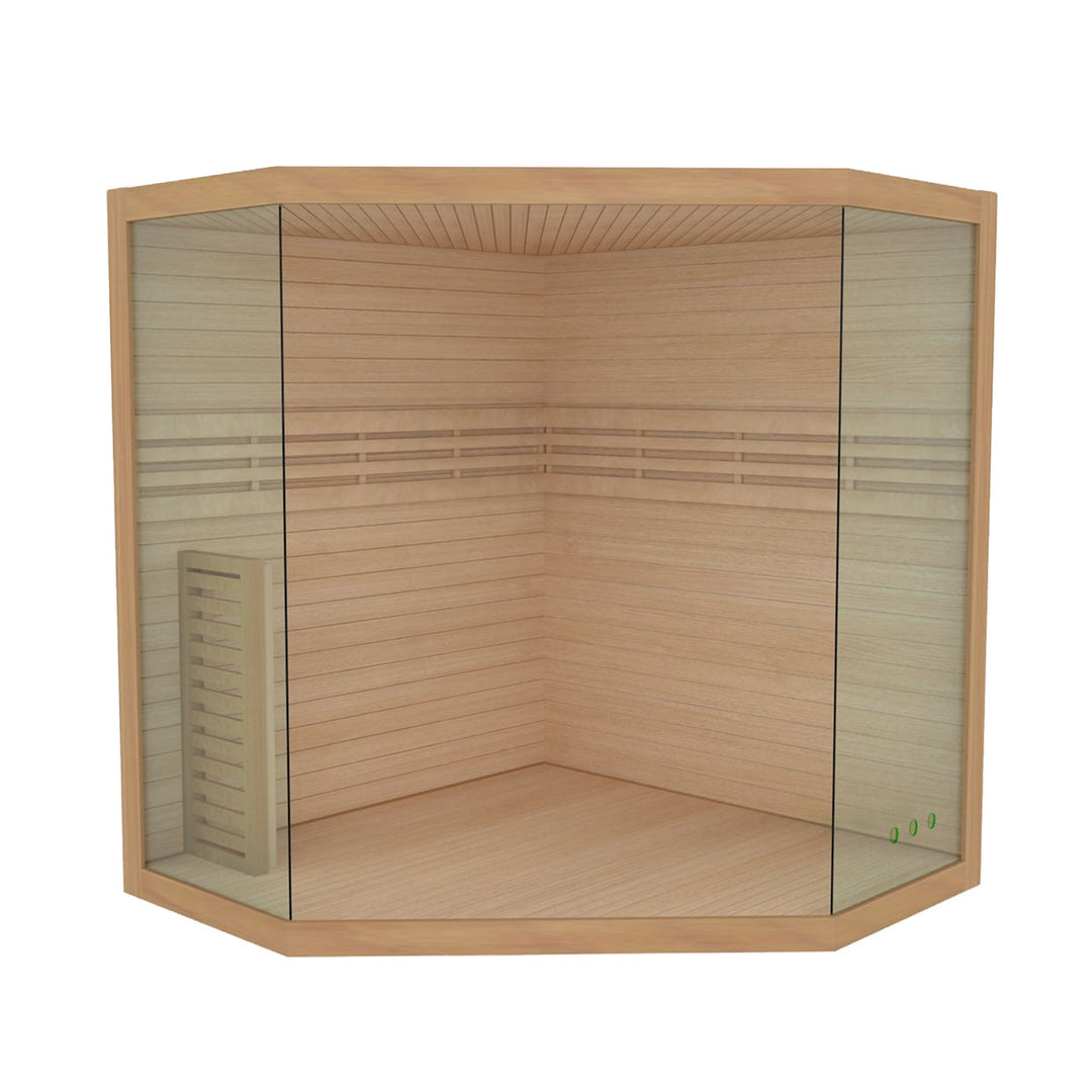 ALEKO Canadian Hemlock Indoor Wet Dry Sauna - 3-6 kW ETL Certified Heater - 3-6 Person SEA3DON-AP / SEA4VAH-AP / SEA5JIU-AP