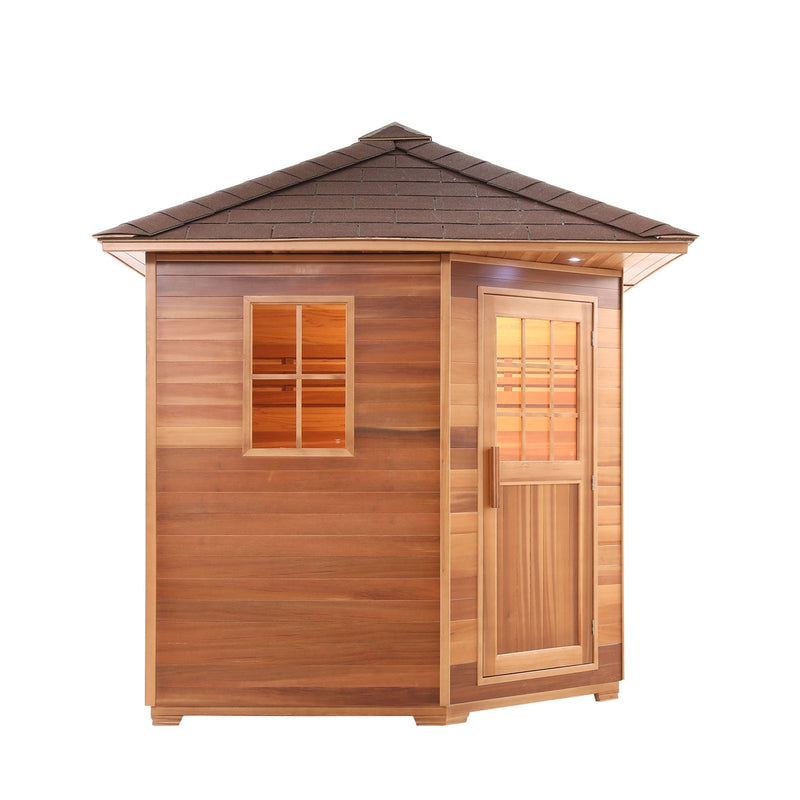 ALEKO Wet Dry Outdoor Sauna with Asphalt Roof - 6-9 kW ETL Certified Heater - 5-8 Person SKD5RCED-AP / SKD8RCED-AP / SKD5HEM-AP / SKD8HEM-AP