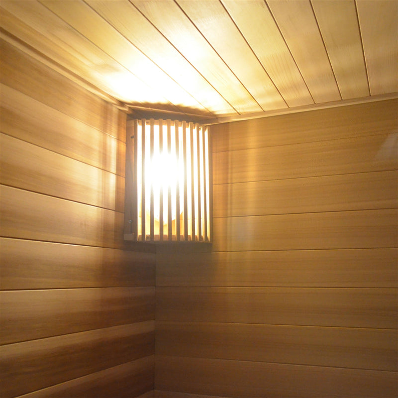 ALEKO Canadian Hemlock Indoor Wet Dry Sauna - 3 kW ETL Certified Heater - 3 Person STHE3BRUE-AP
