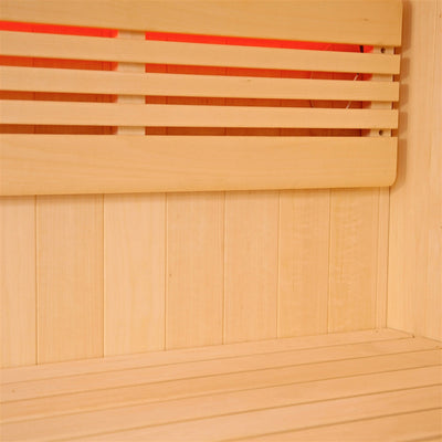 ALEKO Canadian Hemlock Indoor Wet Dry Sauna with LED Lights - 4.5 kW ETL Certified Heater - 3 to 4 Person STHE4FOSS-AP