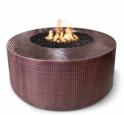 Unity Fire Pit in Hammered Copper| 24 Inches Tall