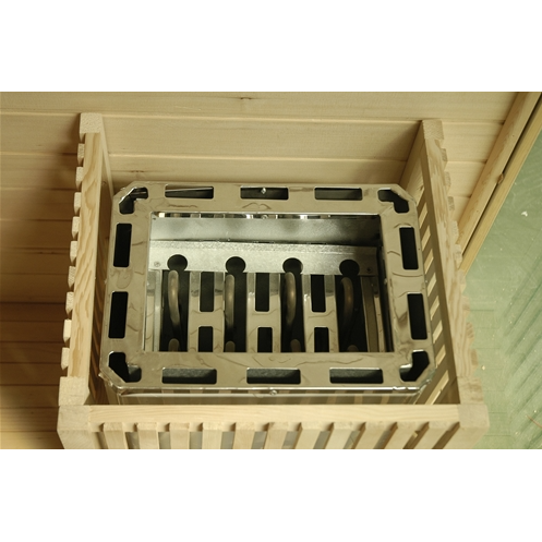 ALEKO Canadian Hemlock Indoor Wet Dry Sauna - 4.5-6 kW ETL Certified Heater - 4-6 Person STI4TURKU-AP / STI6LAHTI-AP
