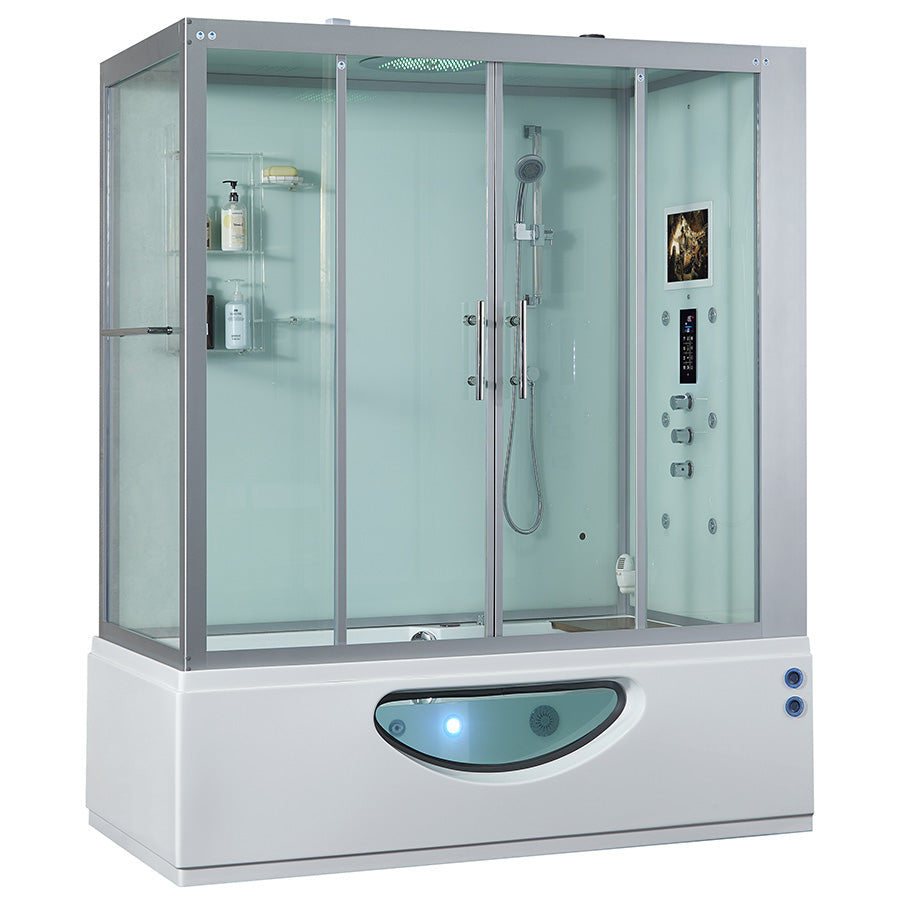 Maya Bath White Platinum Catania Steam Shower - Right (105)