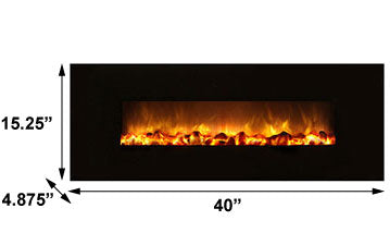 Modern Flames 40-In Slim Fire Built-In Electric Fireplace