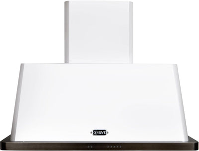 ILVE 40 in. Majestic White Wall Mount Range Hood with 850CFM Blower, UAM100WH