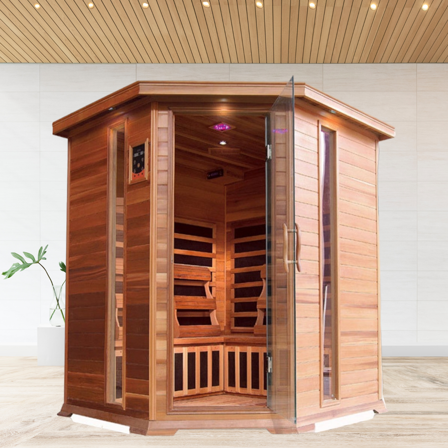 SunRay Bristol Bay 4-Person Cedar Infrared Sauna (HL400KC)