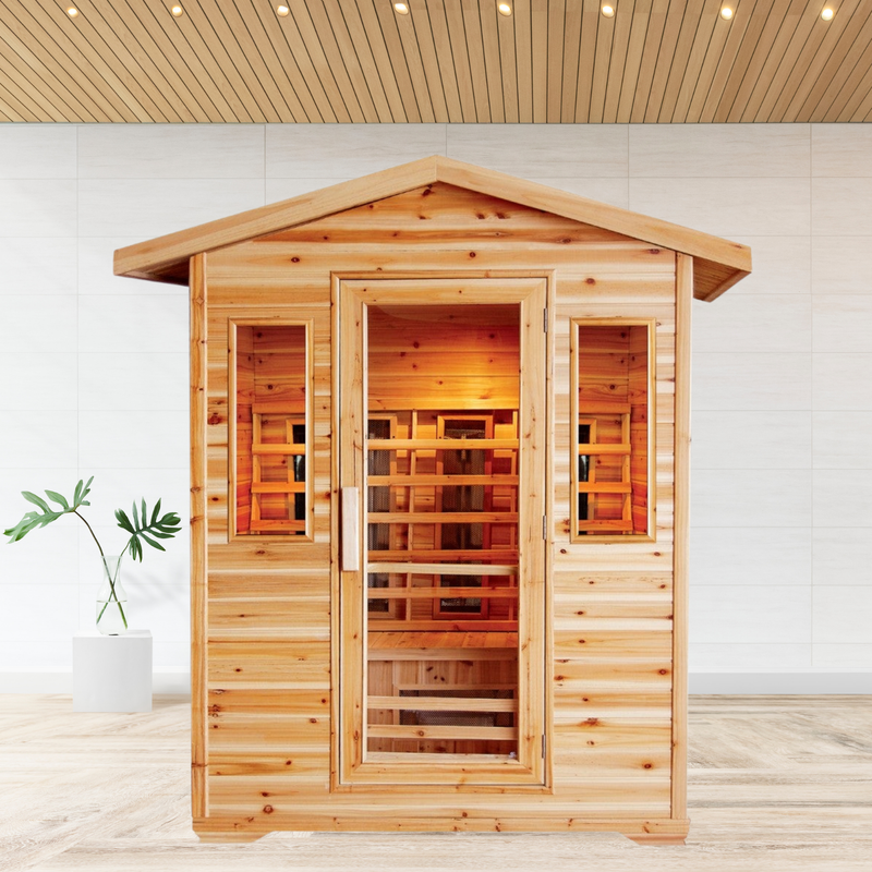 SunRay Cayenne 4-Person Outdoor Infrared Sauna (HL400D)