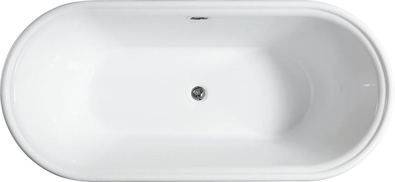 Vanity Art 59 in. x 30 in. Freestanding Soaking Bathtub, VA6610
