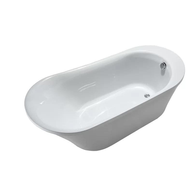 Vanity Art Acrylic 70 in. x 34 in. Freestanding Soaking Bathtub, VA6839