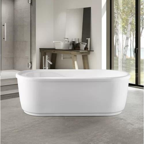 Vanity Art VA6909-L Acrylic 67 in. x 32 in. Freestanding Soaking Bathtub, VA6909-L