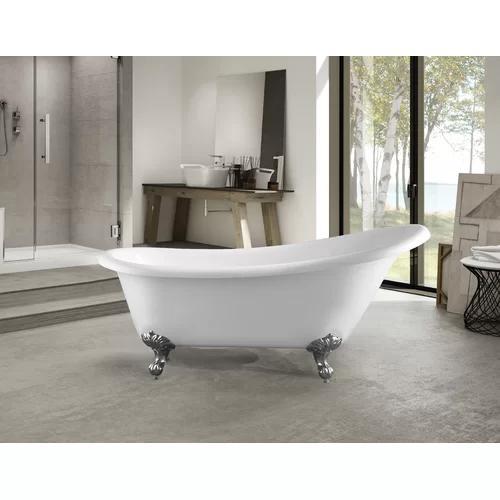 Vanity Art VA6910 Acrylic 67 in. x 30 in. Freestanding Soaking Bathtub, VA6910