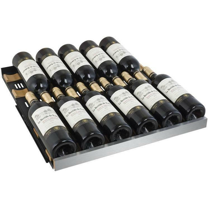 Allavino VSWR121-2SR20 121 Bottle 24 inch Wide FlexCount II Tru-Vino Dual Zone Stainless Steel Right Hinge Wine Refrigerator