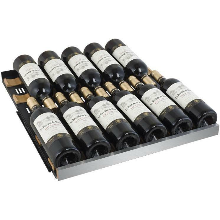 Allavino 24" Wide FlexCount II Tru-Vino 121 Bottle Dual Zone Stainless Steel Left Hinge Wine Refrigerator (VSWR121-2SL20)