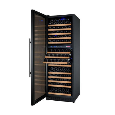 Allavino VSWR172-2BL20 24" Wide FlexCount II Tru-Vino 172 Bottle Dual Zone Black Left Hinge Wine Refrigerator