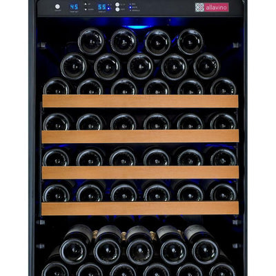 Allavino VSWR177-1BL20 24" Wide FlexCount II Tru-Vino 177 Bottle Single Zone Black Left Hinge Wine Refrigerator