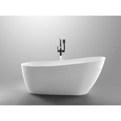 Vanity Art Acrylic 55 in. x 28 in. Freestanding Soaking Bathtub, VA6522-S