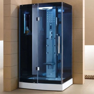 Mesa Blue Glass Walk-In Steam Shower (WS-300A)