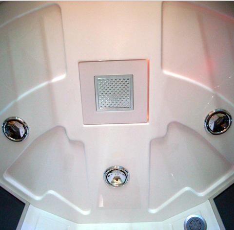 Mesa Blue Glass Steam Shower with Jetted Tub (WS-702A)