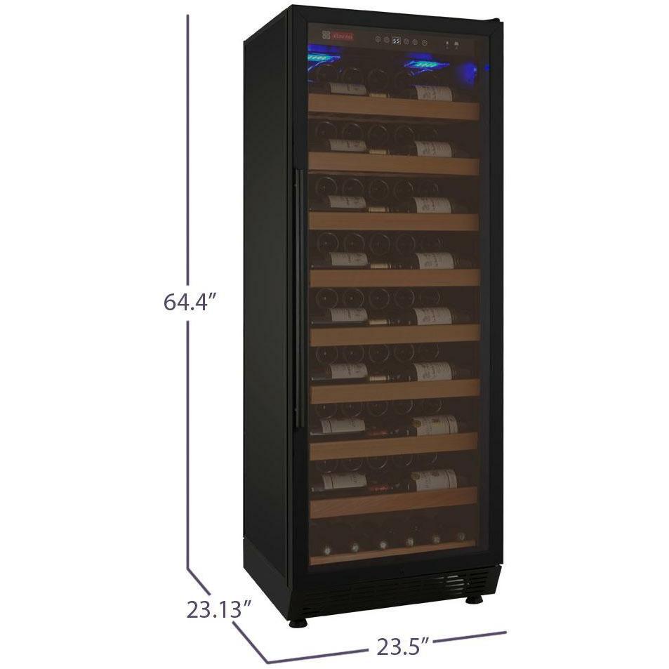 Allavino YHWR115-1BR20 24" Wide Vite II 99 Bottle Single Zone Black Right Hinge Wine Refrigerator