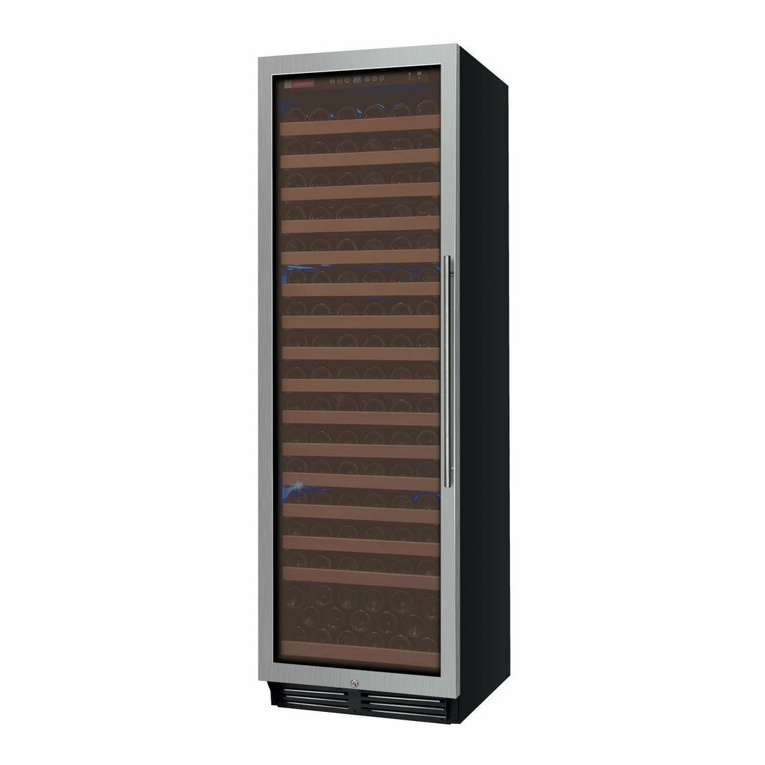 Allavino 24" Wide FlexCount Classic II Tru-Vino 174 Bottle Single Zone Stainless Steel Left Hinge Wine Refrigerator (YHWR174-1SL20)