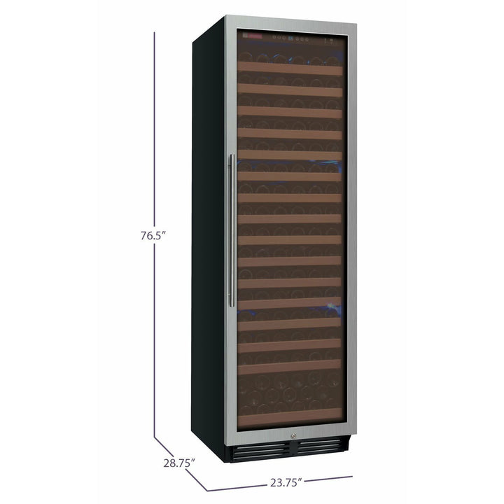 Allavino YHWR174-1SR20 174 Bottle 24 inch Wide FlexCount Classic II Tru-Vino Single Zone Stainless Steel Right Hinge Wine Refrigerator