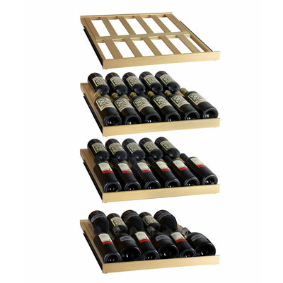 Allavino 48" Wide FlexCount Classic II Tru-Vino 348 Bottle Dual Zone Stainless Steel Side-by-side Wine Refrigerator (2X-YHWR174-1S20)