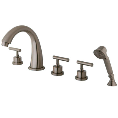 Kingston Brass KS23685CML Roman Tub Faucet with Hand Shower,