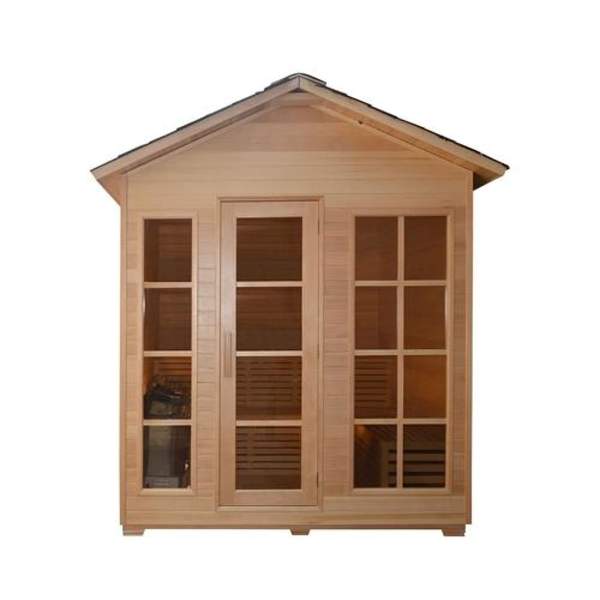 ALEKO Canadian Hemlock Outdoor and Indoor Wet Dry Sauna - 4.5-6 kW ETL Certified Heater - 4-6 Person STO6IMATRA-AP / STO6VAASA-AP