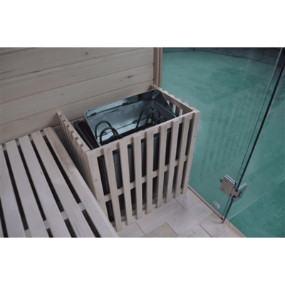 ALEKO Canadian Hemlock Outdoor and Indoor Wet Dry Sauna - 4.5-6 kW ETL Certified Heater - 4-6 Person STO6IMATRA-AP / STO6VAASA-AP
