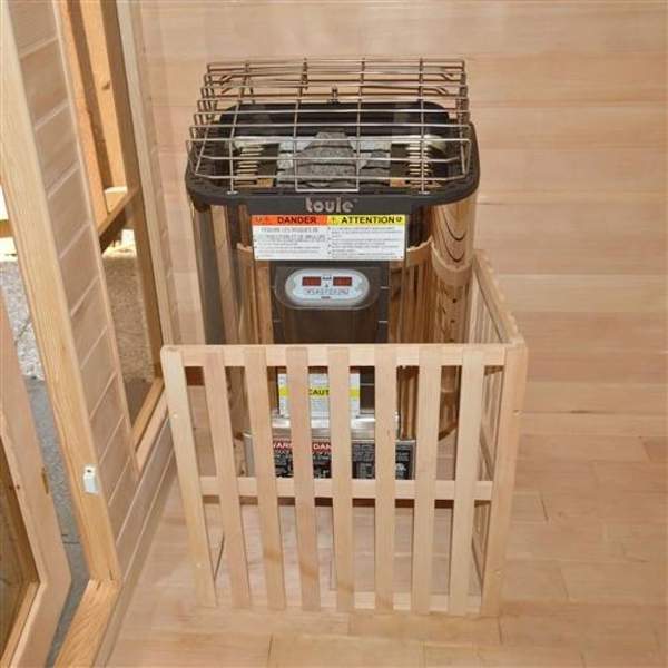 ALEKO Canadian Hemlock Outdoor and Indoor Wet Dry Sauna - 6 kW ETL Certified Heater - 6 Person STO6VAASA-AP