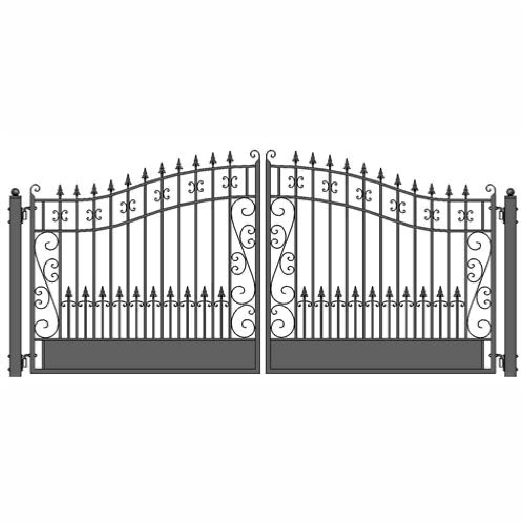 Aleko Electric Steel Dual Swing Driveway Gate VENICE Style 12 x 6 Feet