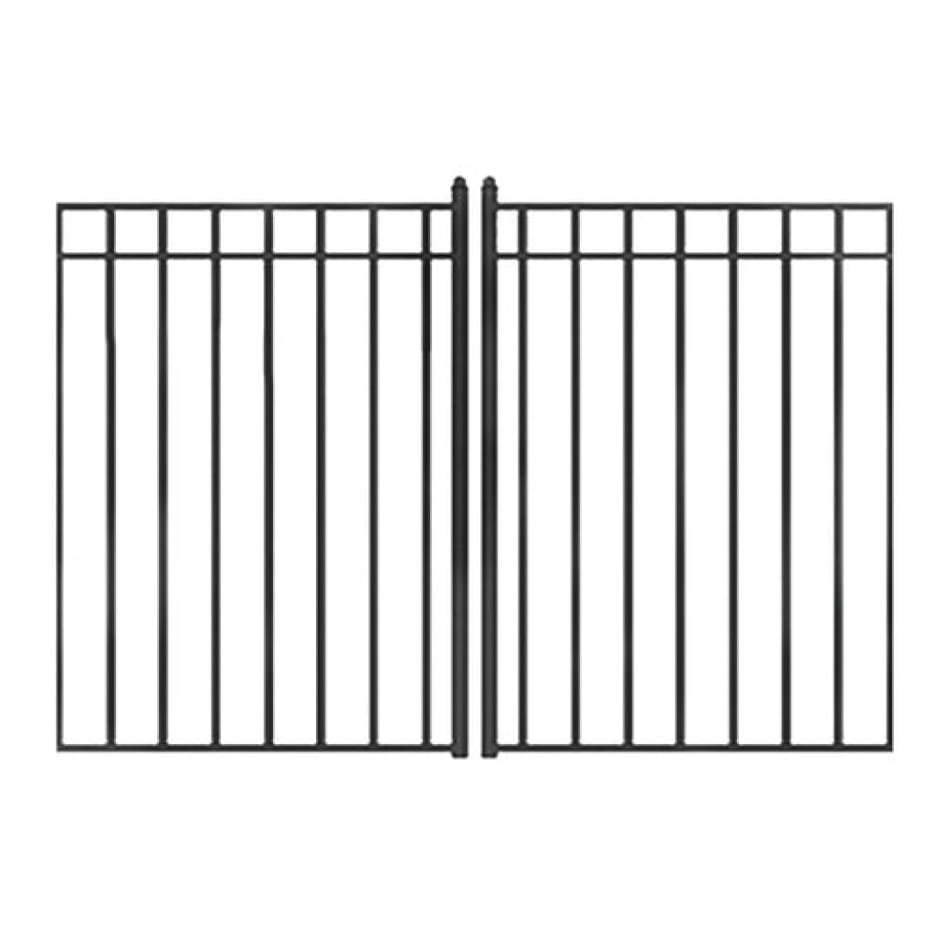 Aleko Steel Dual Swing Driveway Gate Madrid Style 14 x 6 ft DG14MADD-AP