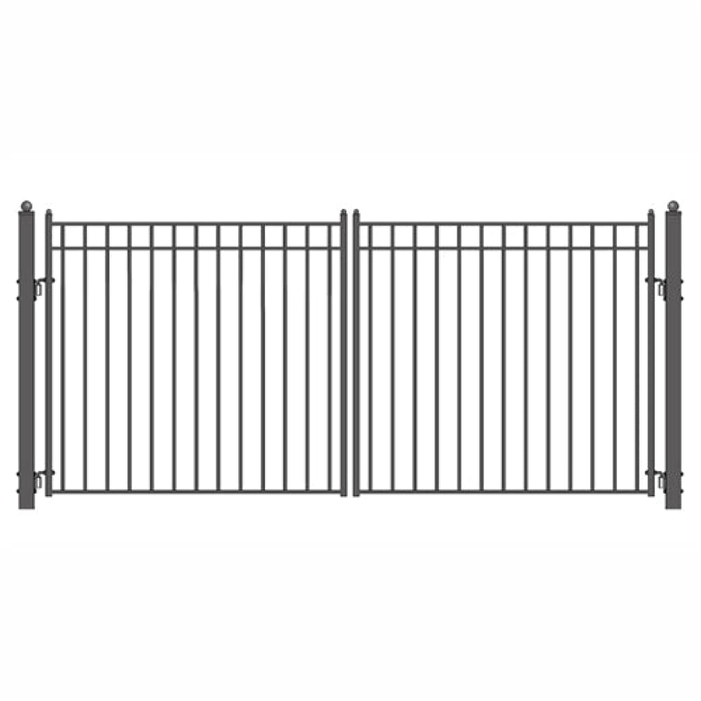 Aleko Steel Dual Swing Driveway Gate Madrid Style 14 x 6 ft DG14MADD-AP