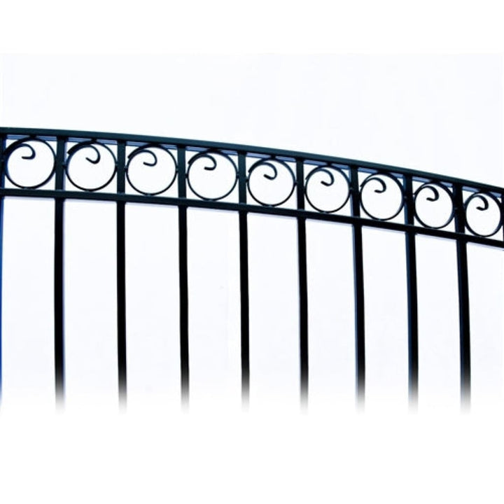 Aleko Steel Dual Swing Driveway Gate Paris Style 12 x 6 ft DG12PARD-AP