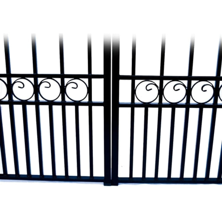 Aleko Steel Dual Swing Driveway Gate Paris Style 12 x 6 ft DG12PARD-AP